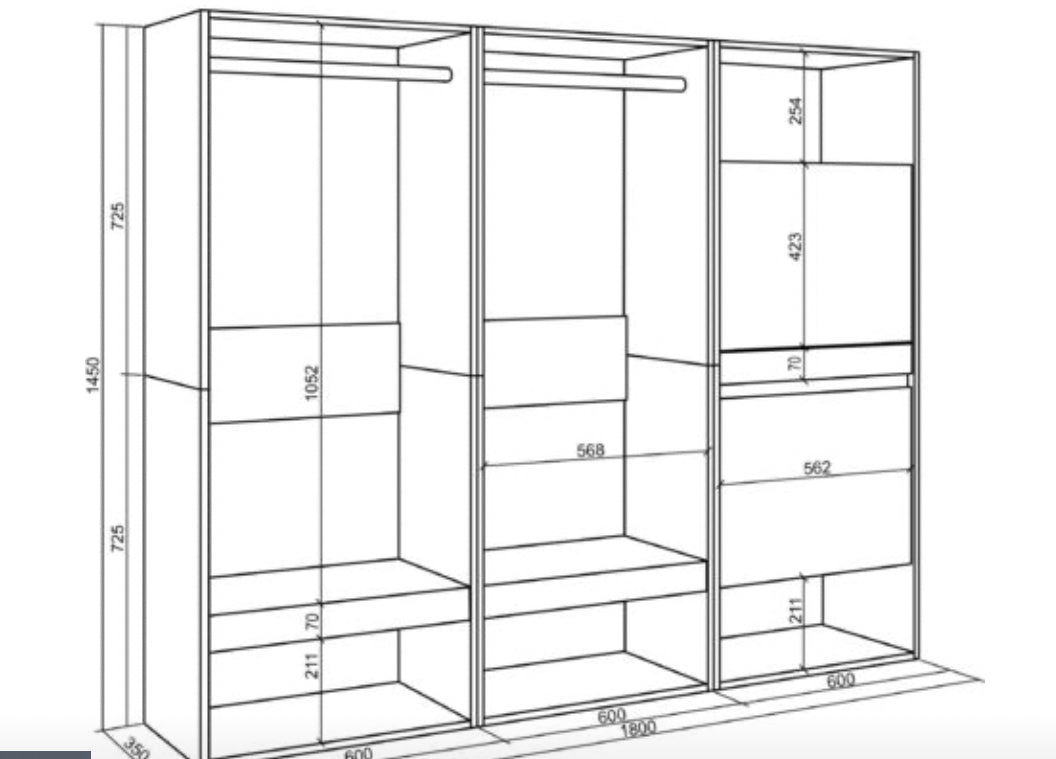 Armoire Vestiaire ouvert, Armoire de Rangement Ouverte, 180x145x35 cm, Chambre à coucher, pièce, Meuble à Chaussures, Style moderne, Gris Ciment