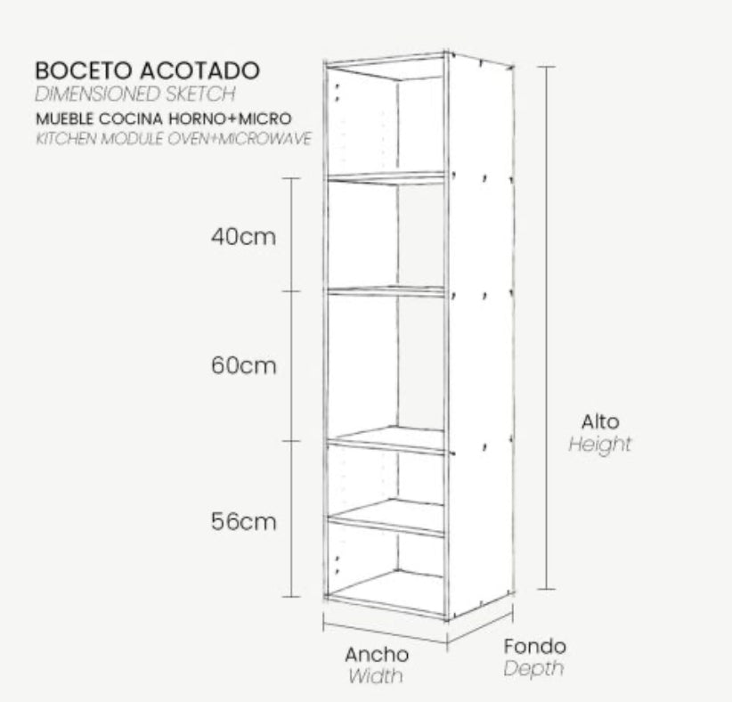 Unité de colonne de four et de four à micro-ondes sur mesure