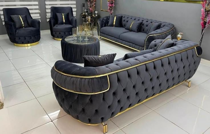 Fauteuil Luxe Élégant en Velours