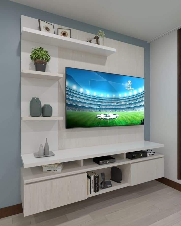 Élégance Suspendue : Meuble à Télé Murale Design