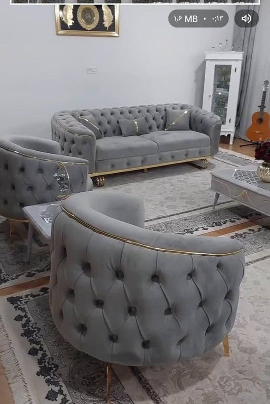 Fauteuil Luxe Élégant en Velours